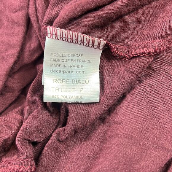 Deca Paris long sleeved drop waist dress in purple, size TO or xs - Picture 7 of 9